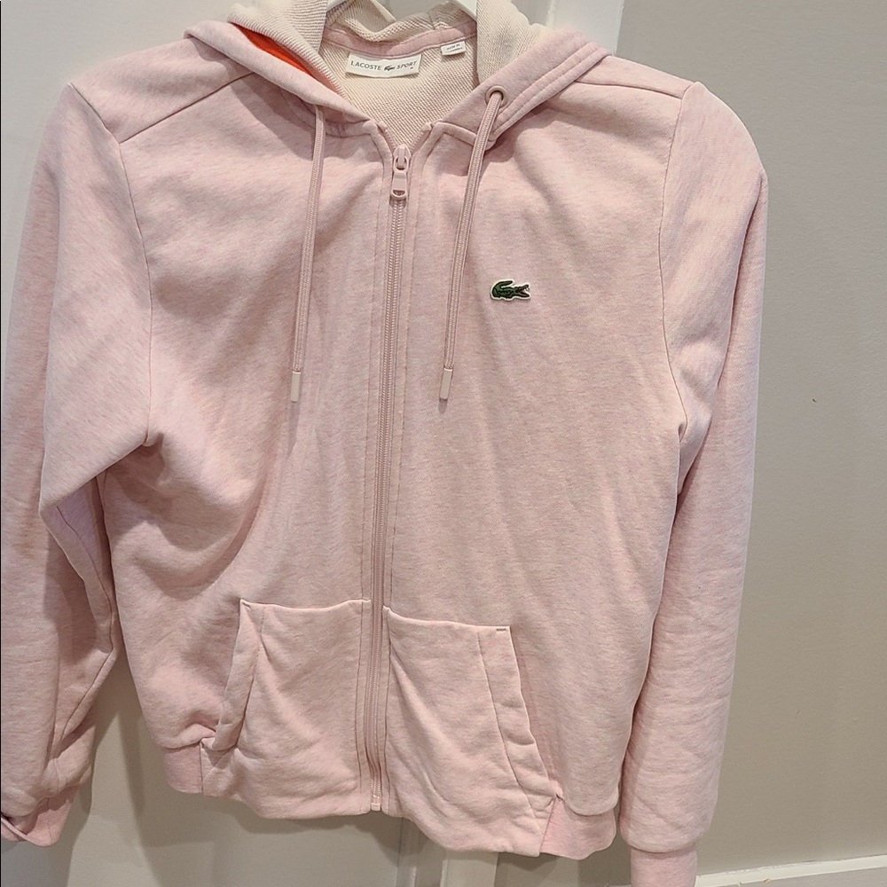 Lacoste zip up light pink